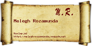 Melegh Rozamunda névjegykártya